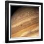 Io and Europa over Jupiter-Michael Benson-Framed Photographic Print