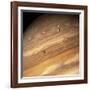 Io and Europa over Jupiter-Michael Benson-Framed Photographic Print