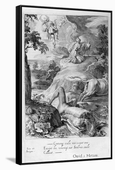 Io Changed into a Cow: Mercury Cuts Off Argus' Head, 1655-Michel de Marolles-Framed Stretched Canvas