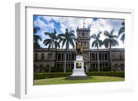 Iolani Palace, Honolulu, Oahu, Hawaii, United States of America, Pacific-Michael-Framed Photographic Print