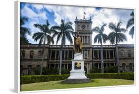 Iolani Palace, Honolulu, Oahu, Hawaii, United States of America, Pacific-Michael-Framed Photographic Print