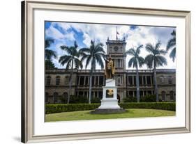 Iolani Palace, Honolulu, Oahu, Hawaii, United States of America, Pacific-Michael-Framed Photographic Print