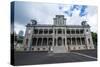 Iolani Palace, Honolulu, Oahu, Hawaii, United States of America, Pacific-Michael-Stretched Canvas