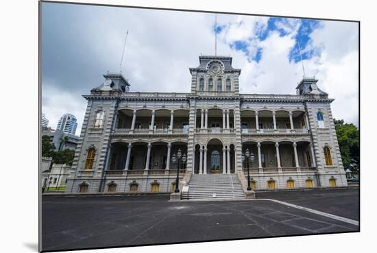 Iolani Palace, Honolulu, Oahu, Hawaii, United States of America, Pacific-Michael-Mounted Photographic Print