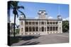 Iolani Palace, Honolulu, Oahu, Hawaii, United States of America, Pacific-Michael DeFreitas-Stretched Canvas