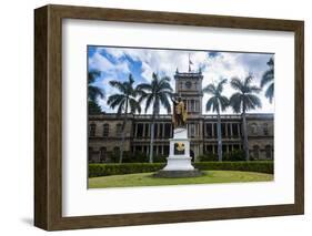 Iolani Palace, Honolulu, Oahu, Hawaii, United States of America, Pacific-Michael-Framed Photographic Print