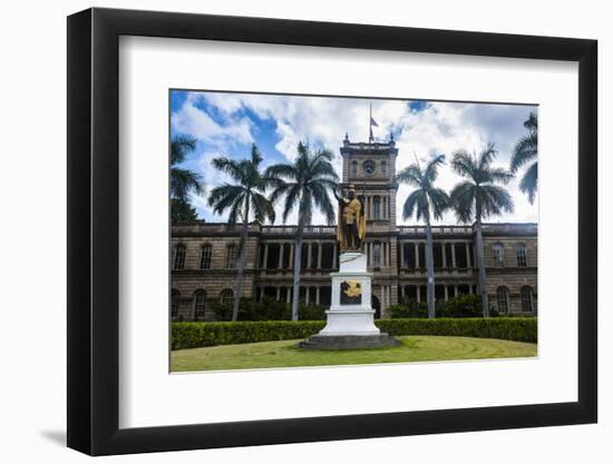 Iolani Palace, Honolulu, Oahu, Hawaii, United States of America, Pacific-Michael-Framed Photographic Print