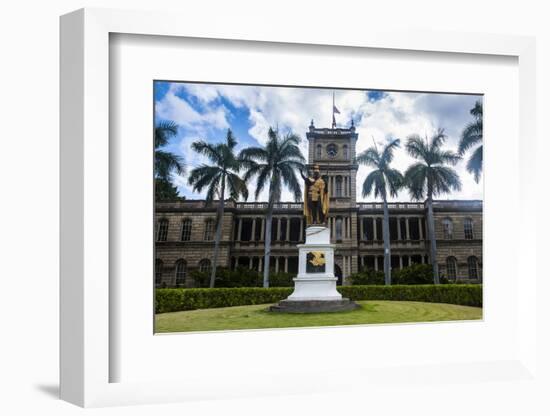 Iolani Palace, Honolulu, Oahu, Hawaii, United States of America, Pacific-Michael-Framed Photographic Print