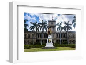 Iolani Palace, Honolulu, Oahu, Hawaii, United States of America, Pacific-Michael-Framed Photographic Print