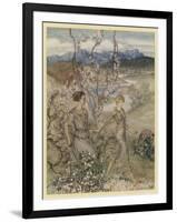 Iollan and Tuirenfionn-Arthur Rackham-Framed Art Print
