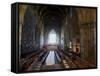 Iona Abbey, Inside the Church, Isle of Iona, Scotland, United Kingdom, Europe-Patrick Dieudonne-Framed Stretched Canvas