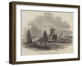 Iona, Ruins of St Oran's Chapel and Cathedral-null-Framed Giclee Print