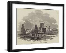 Iona, Ruins of St Oran's Chapel and Cathedral-null-Framed Giclee Print