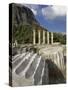 Ionian Temple to Athena and the Greek Theatre, Priene, Anatolia, Turkey, Eurasia-Adam Woolfitt-Stretched Canvas