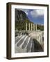 Ionian Temple to Athena and the Greek Theatre, Priene, Anatolia, Turkey, Eurasia-Adam Woolfitt-Framed Photographic Print