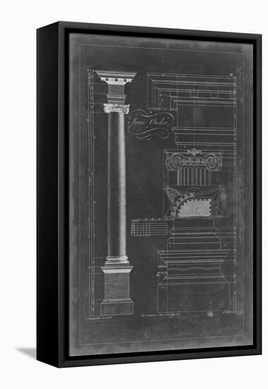 Ionic Order Blueprint-Chippendale-Framed Stretched Canvas
