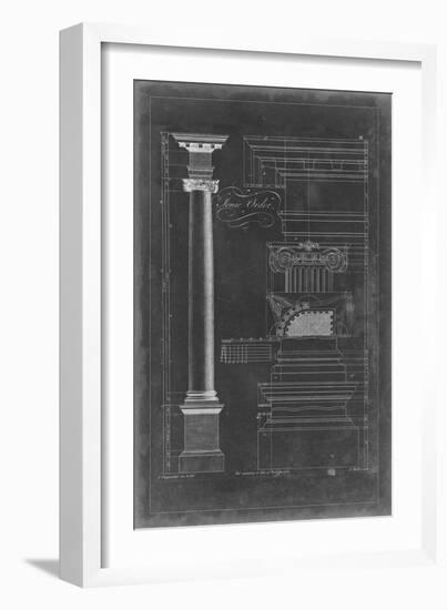 Ionic Order Blueprint-Chippendale-Framed Art Print