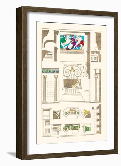 Ionic Orders and Capitals, Polychrome-J. Buhlmann-Framed Art Print