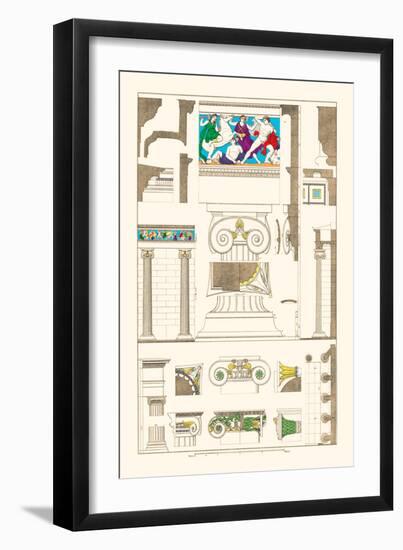 Ionic Orders and Capitals, Polychrome-J. Buhlmann-Framed Art Print