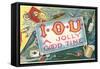 Iou a Jolly Good Time-null-Framed Stretched Canvas