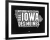 Iowa Black and White Map-NaxArt-Framed Art Print