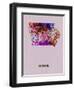 Iowa Color Splatter Map-NaxArt-Framed Art Print