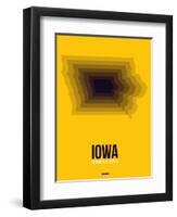 Iowa Radiant Map 3-NaxArt-Framed Art Print