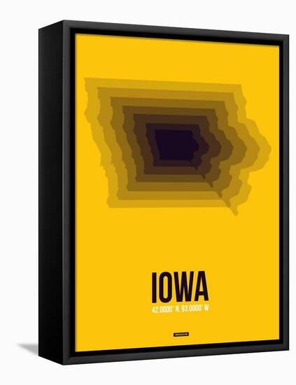 Iowa Radiant Map 3-NaxArt-Framed Stretched Canvas