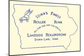 Iowa's Finest Roller Rink-null-Mounted Art Print