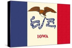 Iowa State Flag-Lantern Press-Stretched Canvas