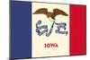 Iowa State Flag-Lantern Press-Mounted Art Print