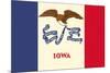 Iowa State Flag-Lantern Press-Mounted Premium Giclee Print