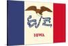 Iowa State Flag-Lantern Press-Stretched Canvas