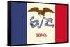 Iowa State Flag-Lantern Press-Framed Stretched Canvas