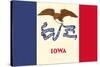 Iowa State Flag-Lantern Press-Stretched Canvas