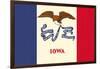 Iowa State Flag-Lantern Press-Framed Art Print