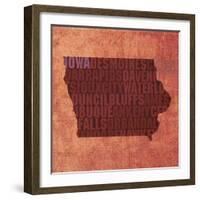 Iowa State Words-David Bowman-Framed Giclee Print