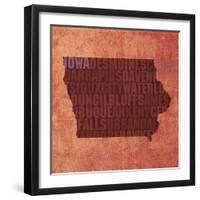 Iowa State Words-David Bowman-Framed Giclee Print