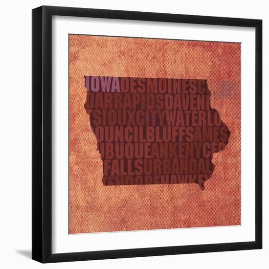 Iowa State Words-David Bowman-Framed Giclee Print