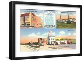 Iowa Tourist Amenities-null-Framed Art Print