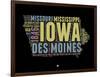 Iowa Word Cloud 1-NaxArt-Framed Art Print