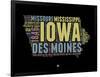 Iowa Word Cloud 1-NaxArt-Framed Art Print