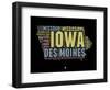 Iowa Word Cloud 1-NaxArt-Framed Art Print