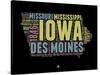 Iowa Word Cloud 1-NaxArt-Stretched Canvas