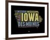 Iowa Word Cloud 1-NaxArt-Framed Art Print