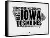 Iowa Word Cloud 2-NaxArt-Framed Stretched Canvas