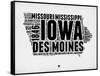 Iowa Word Cloud 2-NaxArt-Framed Stretched Canvas