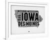 Iowa Word Cloud 2-NaxArt-Framed Art Print