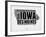 Iowa Word Cloud 2-NaxArt-Framed Art Print