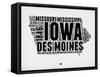 Iowa Word Cloud 2-NaxArt-Framed Stretched Canvas